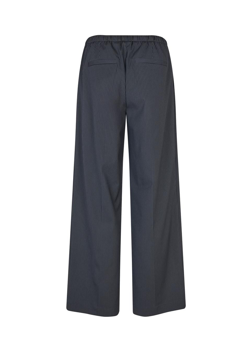 Modstrom Paityn MD pants in navy sky pinstripe back shot