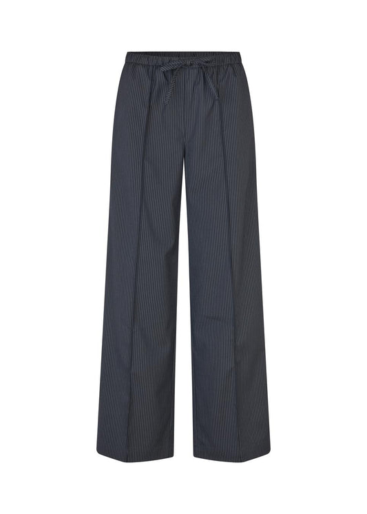 Modstrom Paityn MD pants in navy sky pinstripe 1