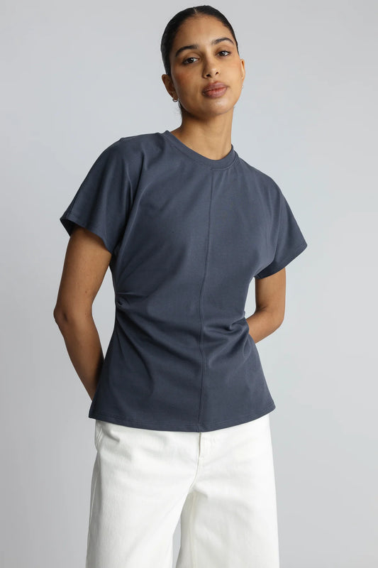 Modstrom Pataya tee in ombre blue – organic cotton 1