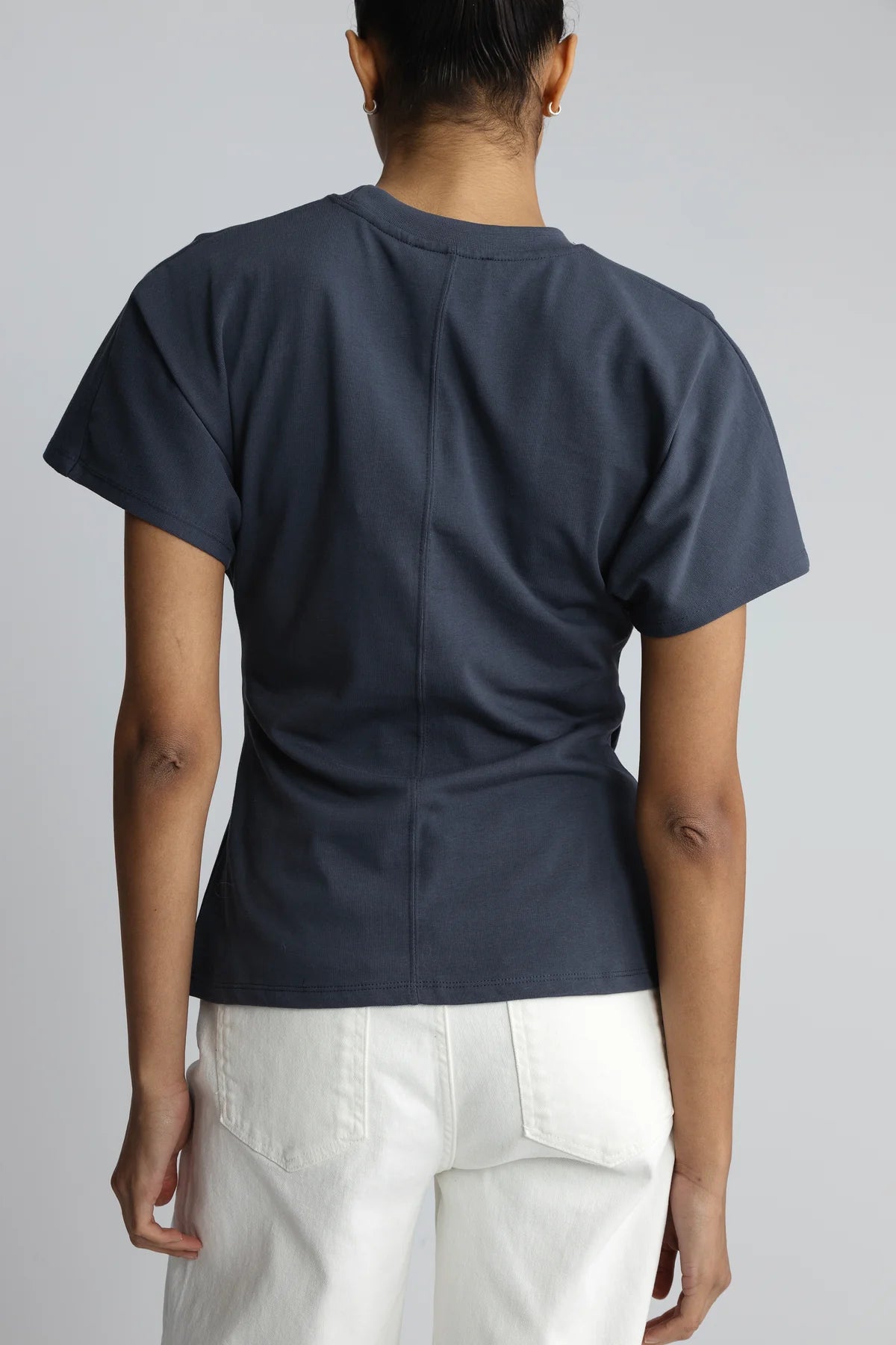 Modstrom Pataya tee in ombre blue – organic cotton back shot
