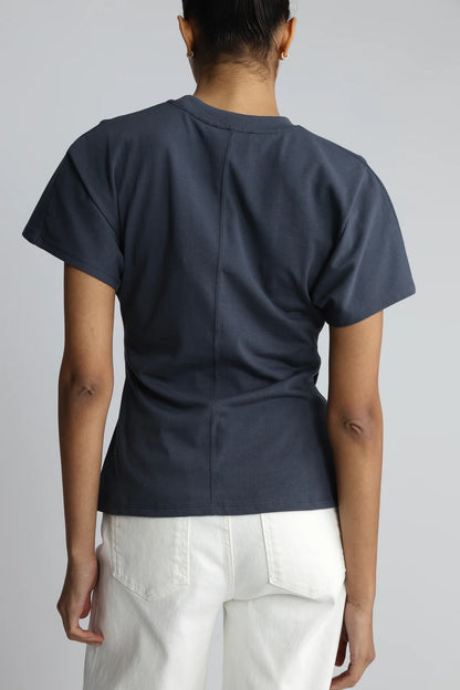 Modstrom Pataya tee in ombre blue – organic cotton back shot