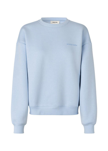Modstrom Tia MD Sweatshirt – Cashmere Blue flat lay front shot