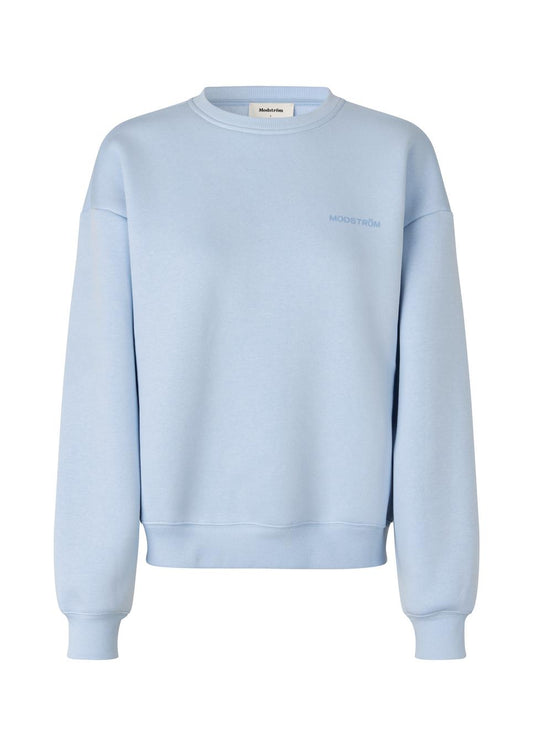 Modstrom Tia MD Sweatshirt – Cashmere Blue flat lay front shot