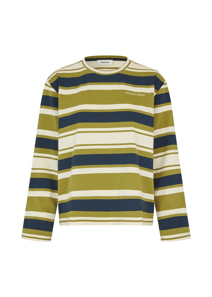 Urban md Stripe LS T-Shirt – Tarragon Navy Stripe