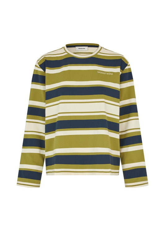 Urban md Stripe LS T-Shirt – Tarragon Navy Stripe