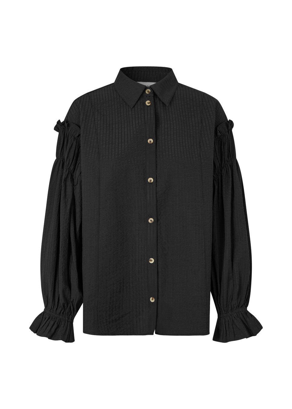 Modström Ursa md shirt in black flat lay front