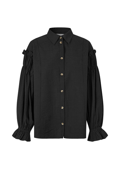 Modström Ursa md shirt in black flat lay front