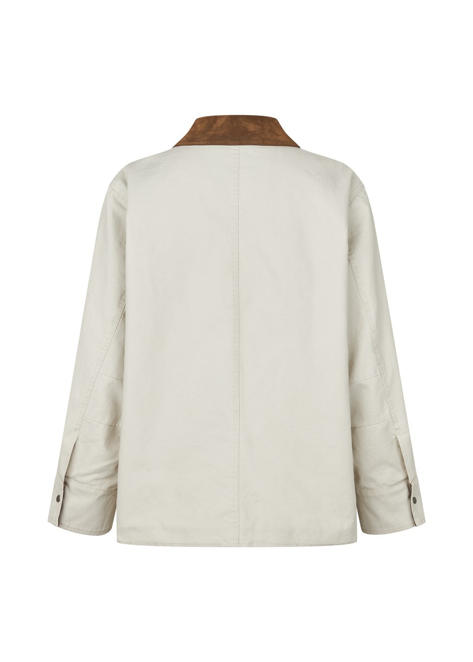 Modstrom Ursula md Jacket in Moonbeam flat lay back shot
