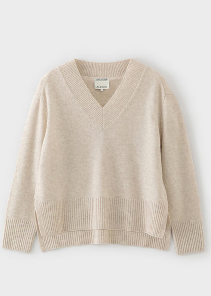 Aleger v-neck sweater shell flat lay