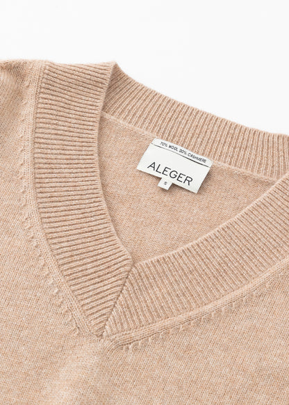 Aleger v-neck sweater toffee neckline