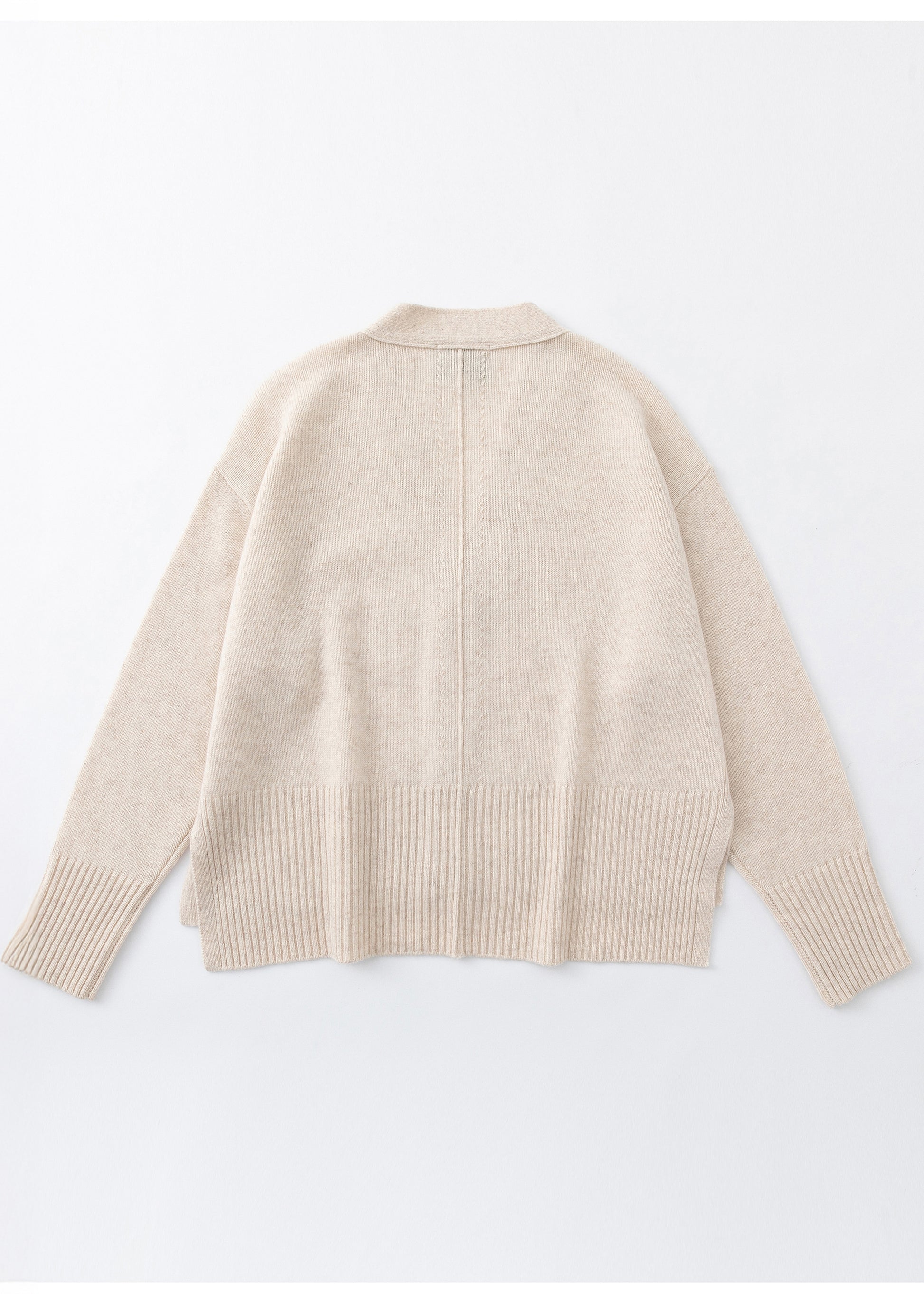 aleger cashmere blend oversized cardi in shell back shot
