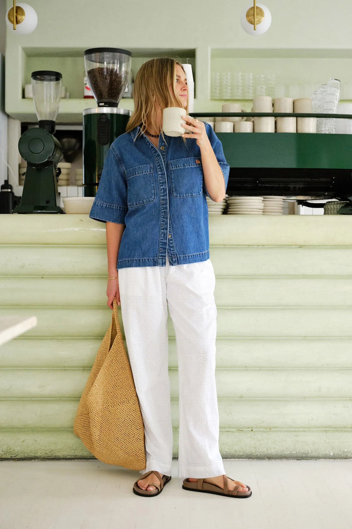 Ceres Life Noa Shirt fresh indigo campaign shot 2
