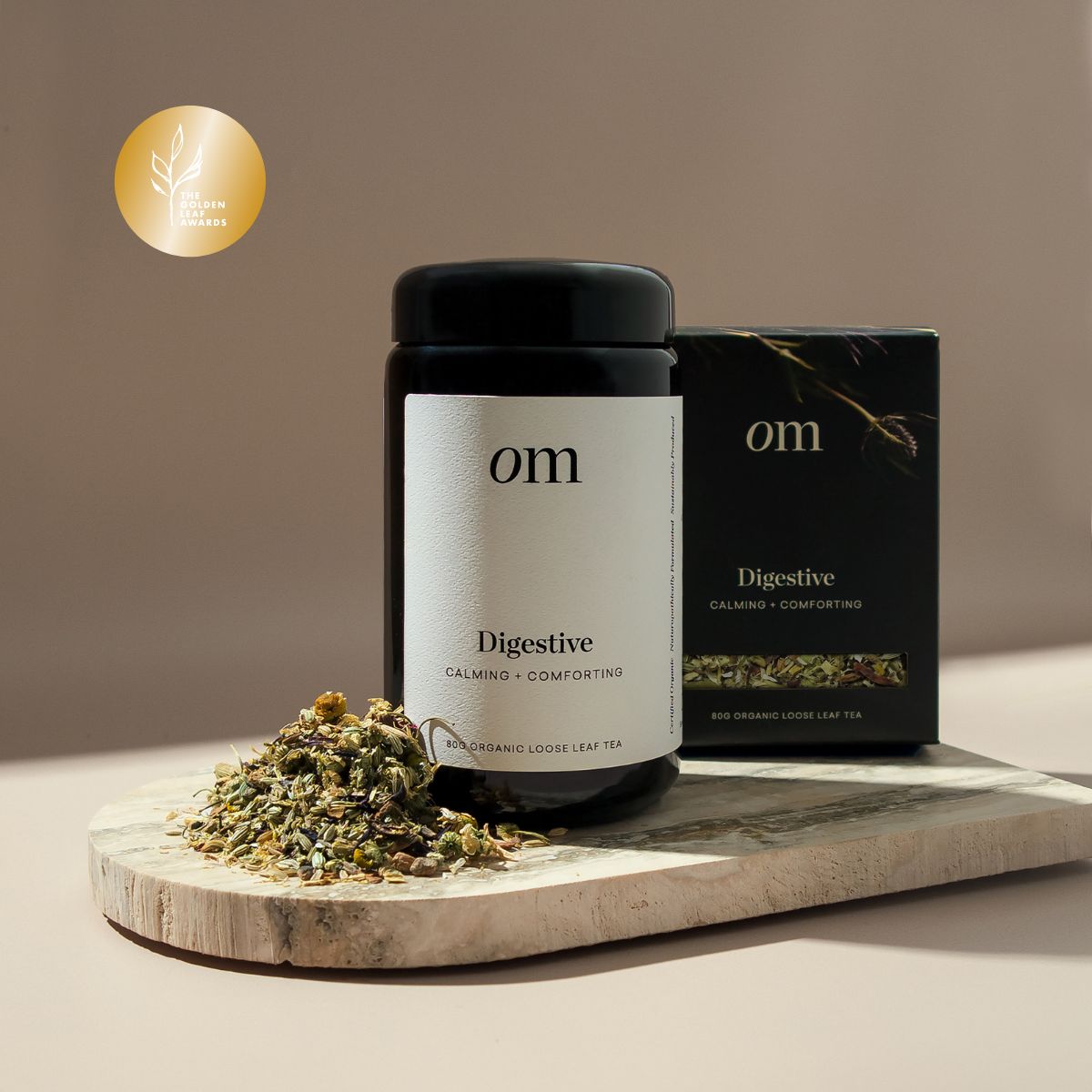 Organic Merchant digestive tea jar and box