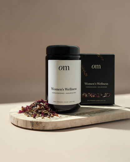 Organic Merchant women's wellness tea jar and box image