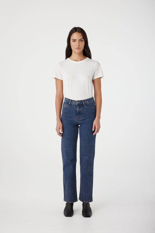 Outland Denim Zoe high rise in harbour wash 1