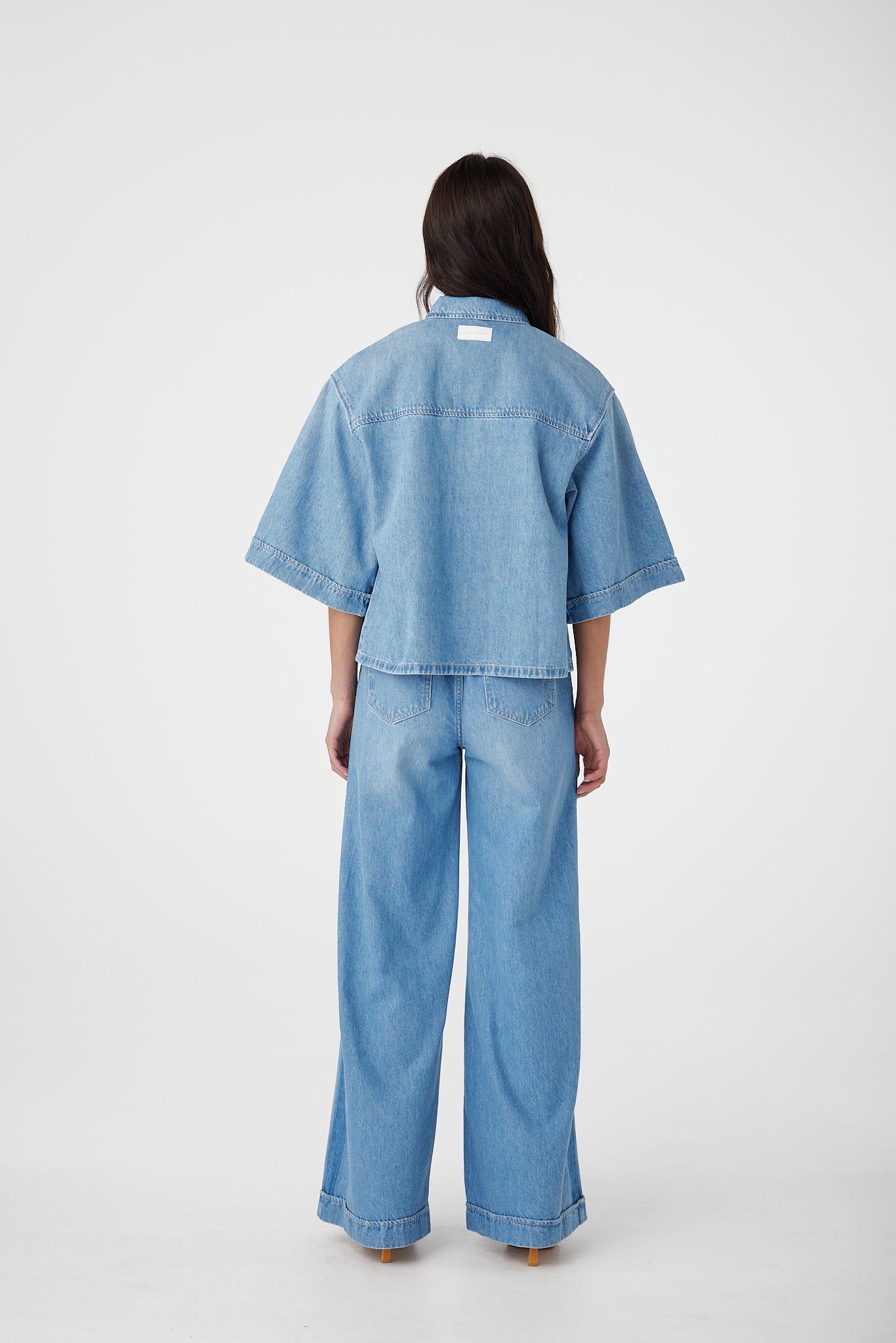 Outland Denim Soma Shirt in Blue Jay – back shot