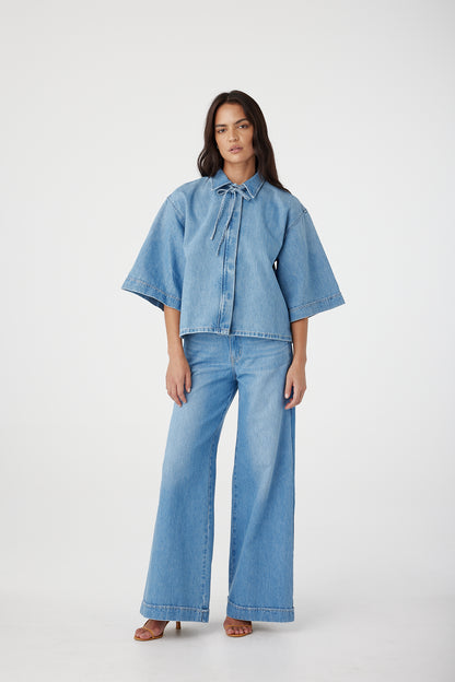 Outland Denim Soma Shirt in Blue Jay 