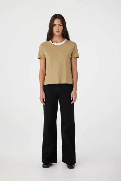Outland Denim Ivy tee in latte image 1