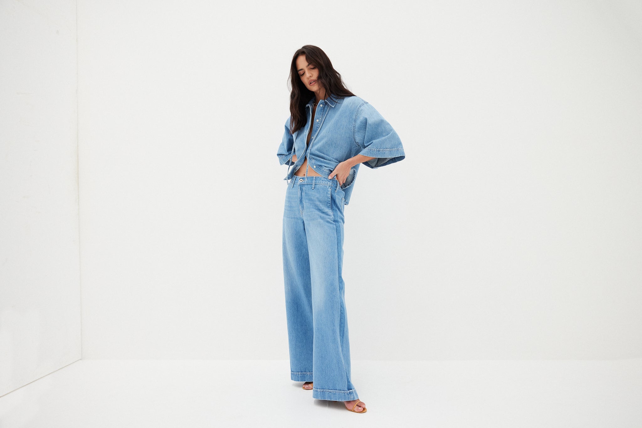 Outland Denim Soma Shirt & Lotus pants in bluejay