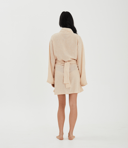 Patara Life Aster Kimono in mustard back shot