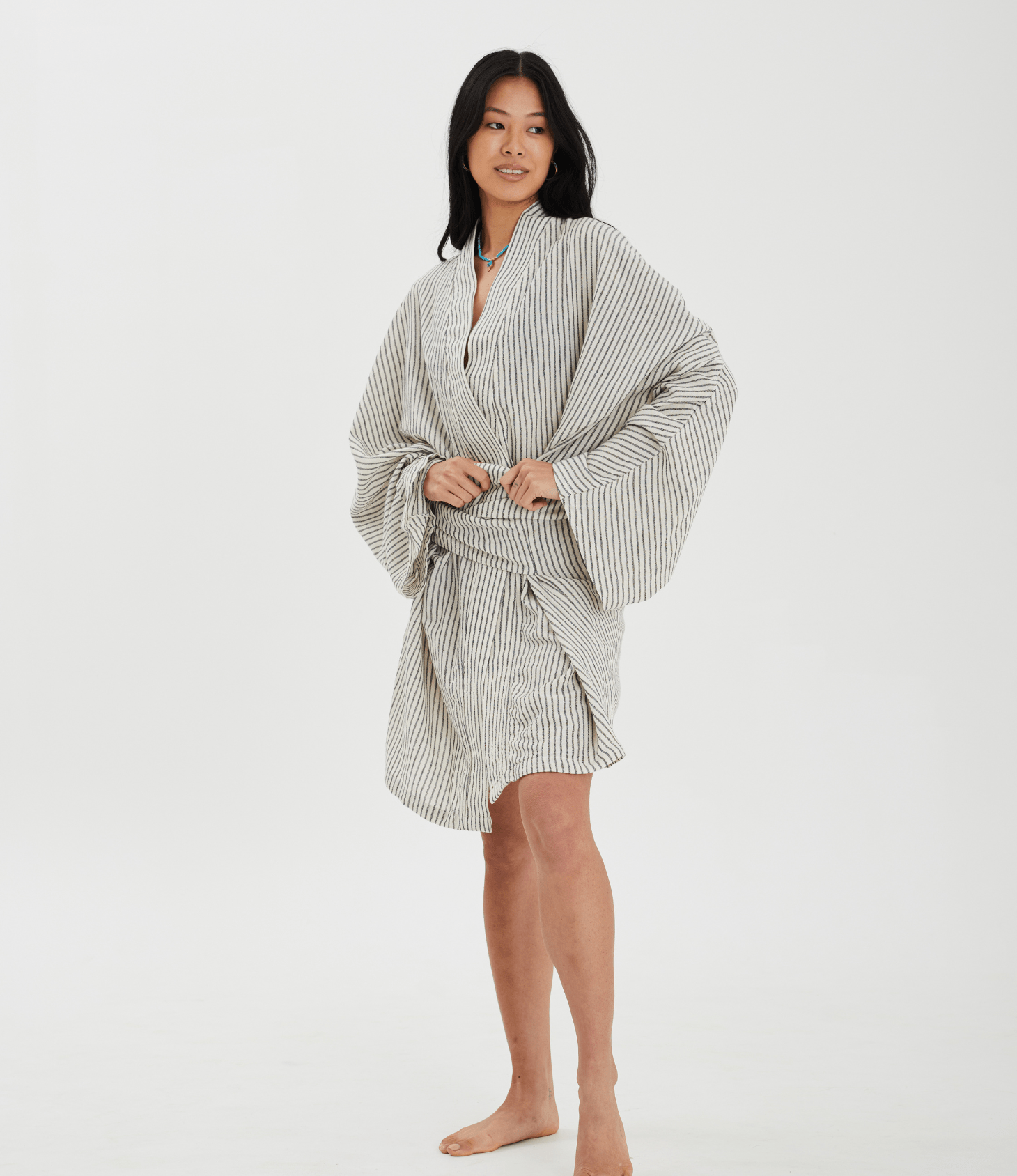 Patara Life Aster Kimono in black stripe 