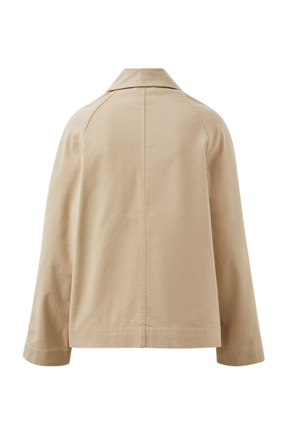 Ceres Life Pia Coat in Sand flat lay back