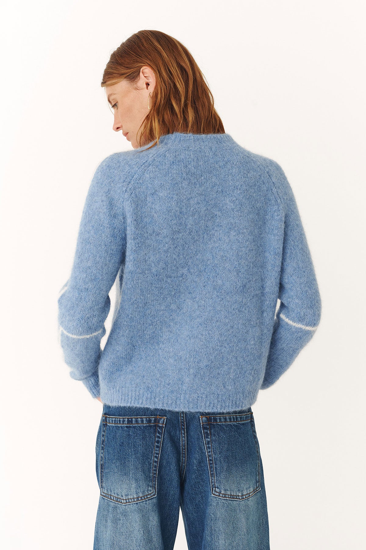 Rowie Lana knit in sky blue back shot