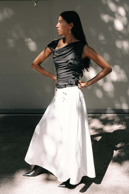 Anouk Midi Skirt – Bone