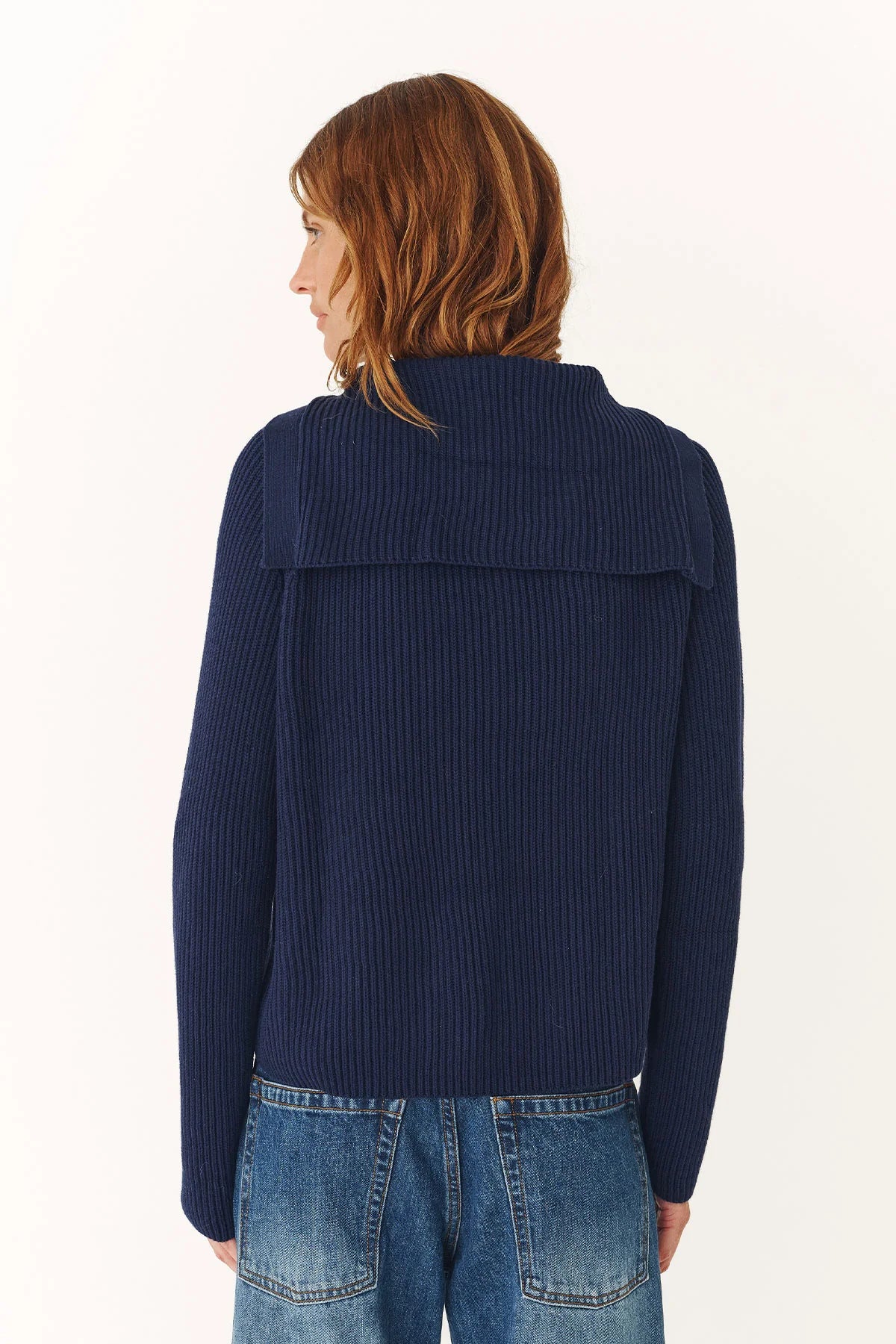 Rowie Saylor Knit anchor blue back shot