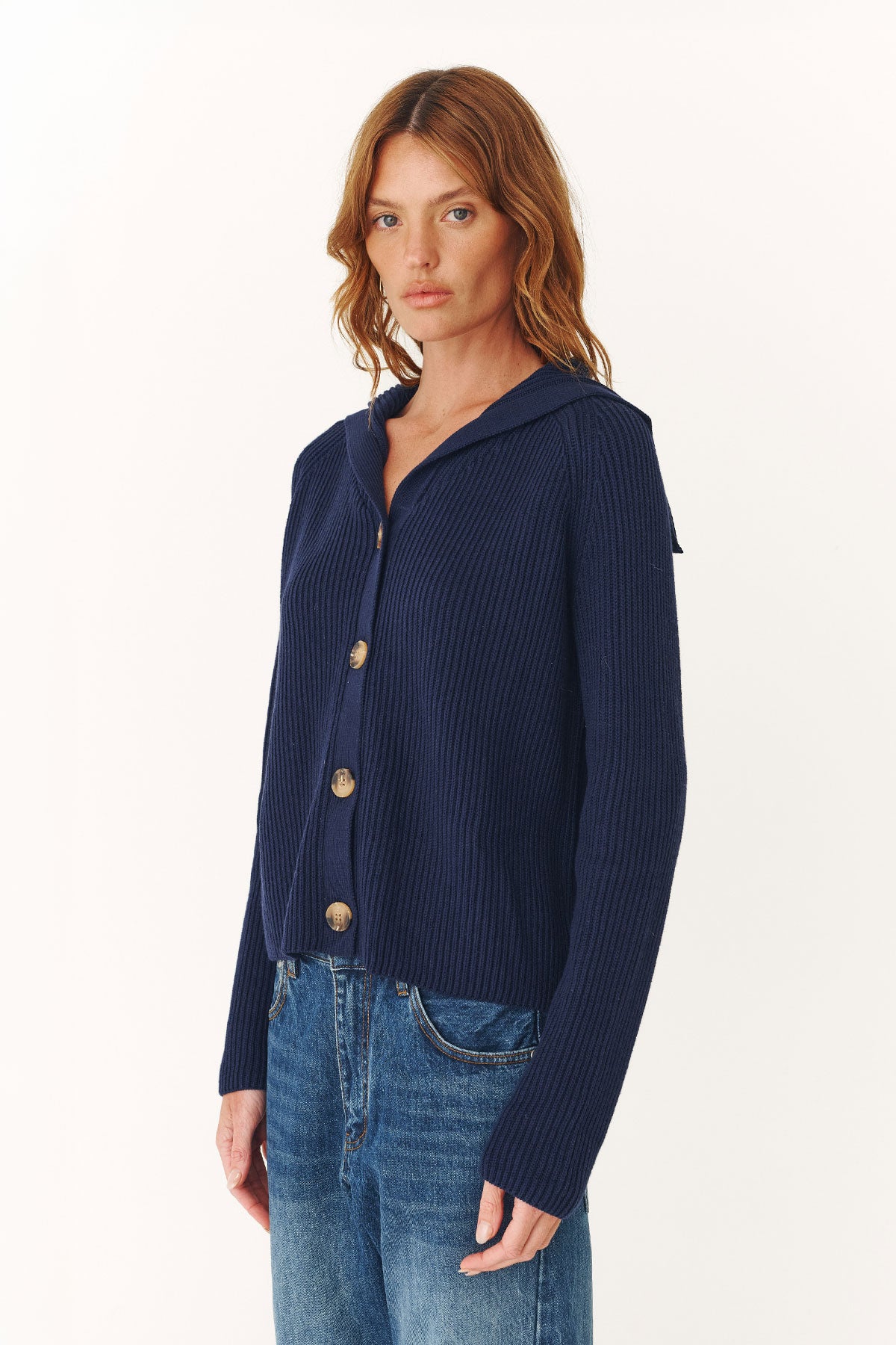 Rowie Saylor knit anchor blue studio model 3