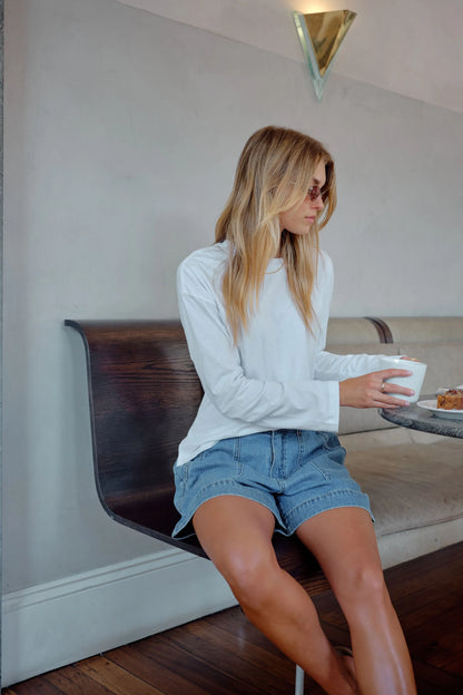 Ceres Life Scout slouchy long sleeve tee in white 5