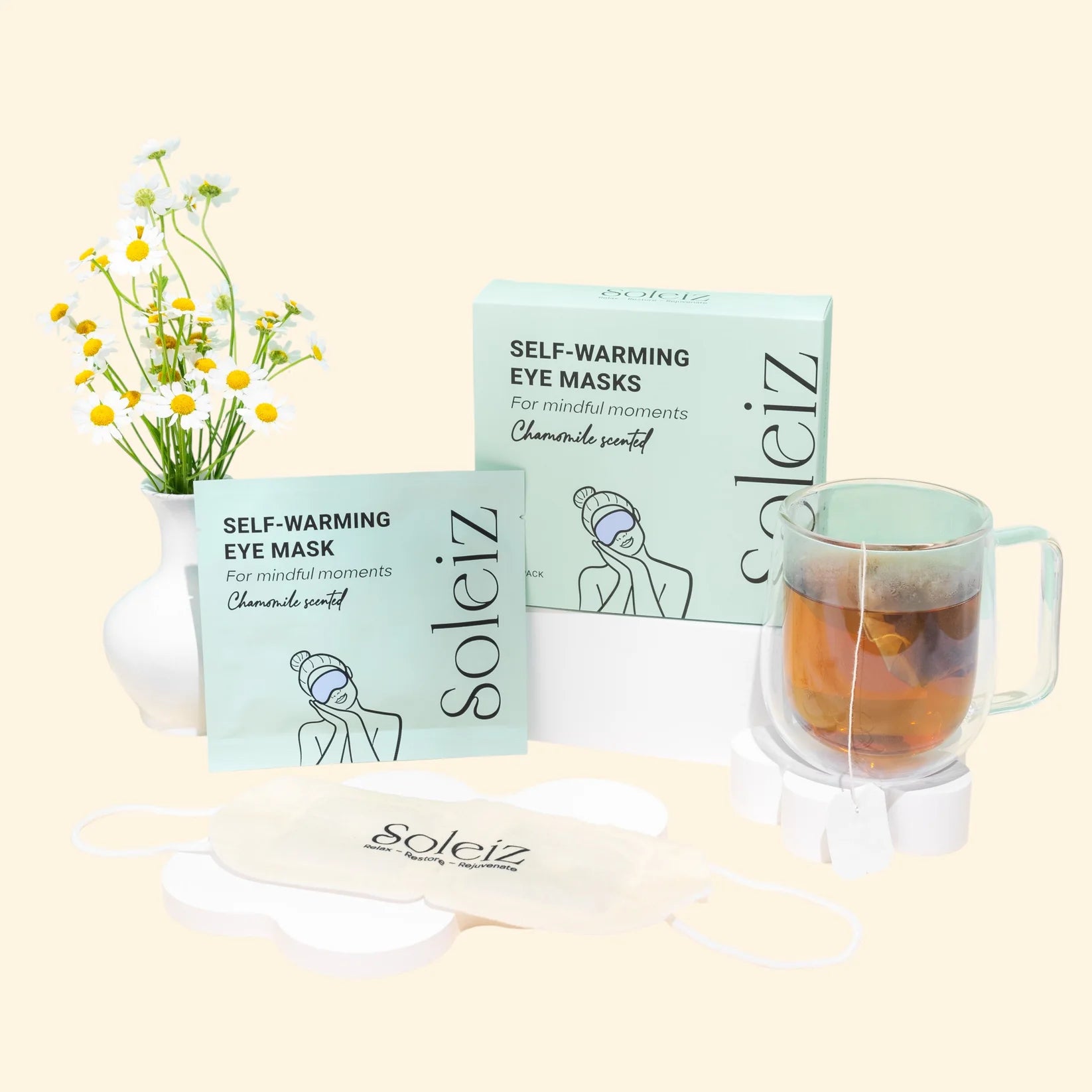 Soleiz self warming eye mask – chamomile image 1