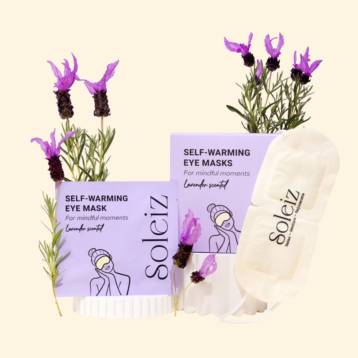Soleiz self-warming eye mask – lavender image 3