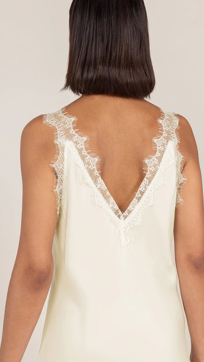 Charli solange slip dress butter yellow back shot