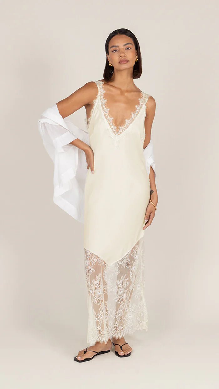 Charli solange slip dress butter yellow 3