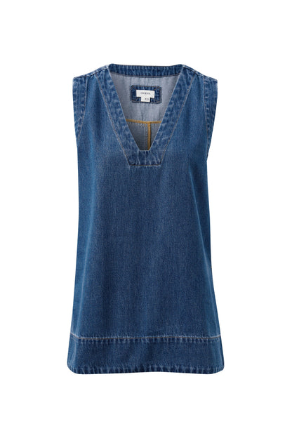 Ceres Life Winnie Tunic – Fresh Indigo flat lay front