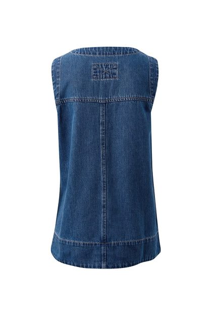Ceres Life Winnie Tunic – Fresh Indigo flat lay