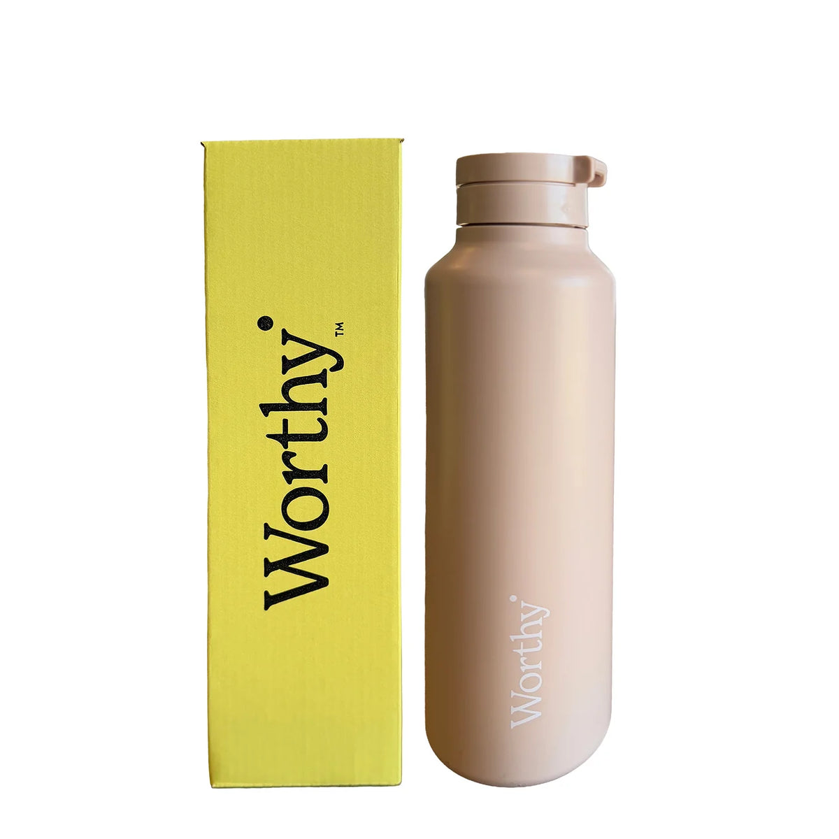 Worthy beige drink bottle with box