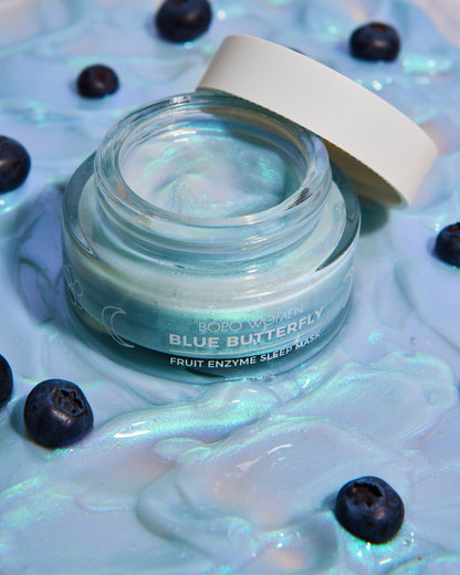 Bopo Women Blue Butterfly Face Mask