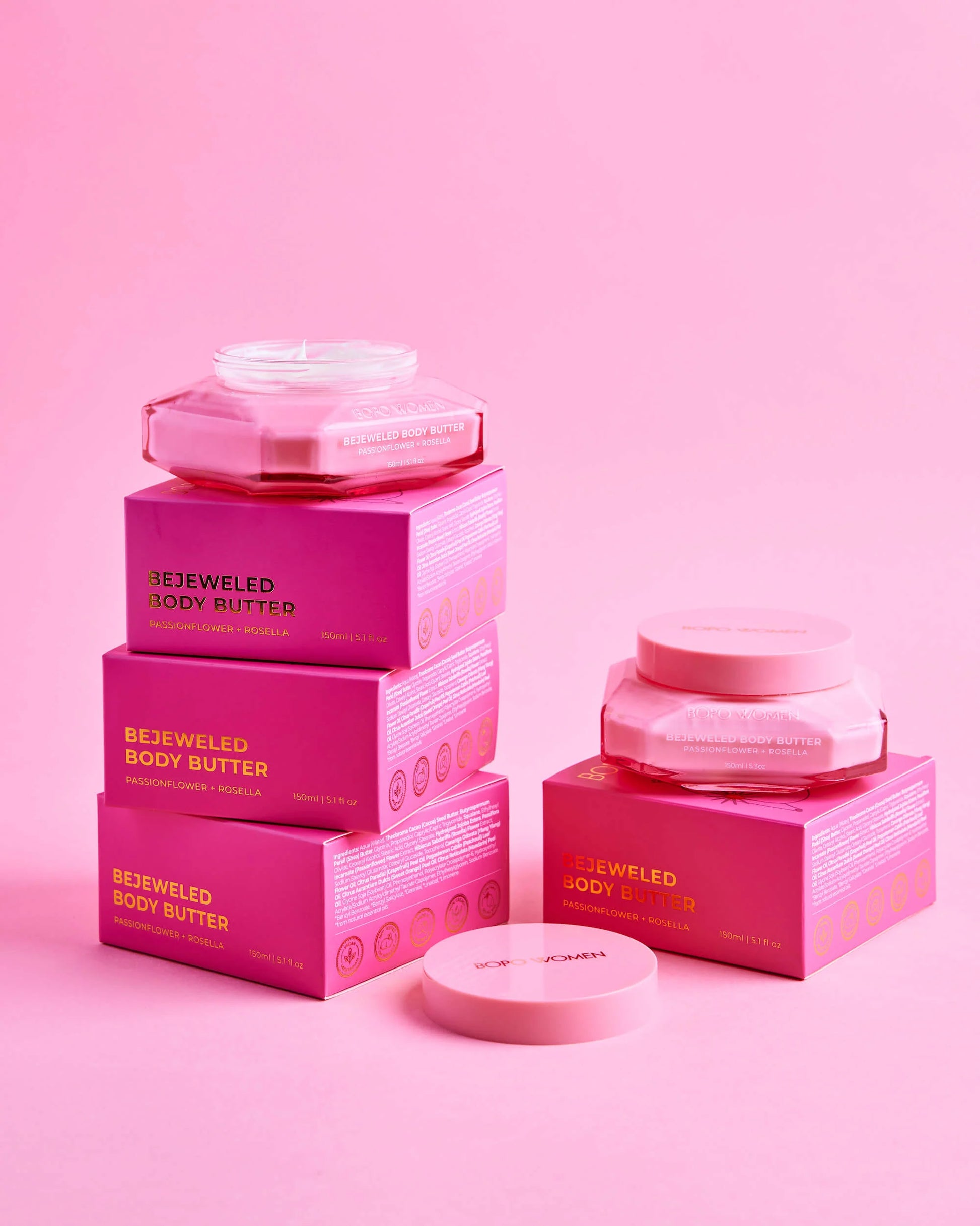 Bopo women bejewelled body butter – boxes stacked