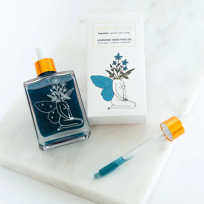 hormone hero face oil with box