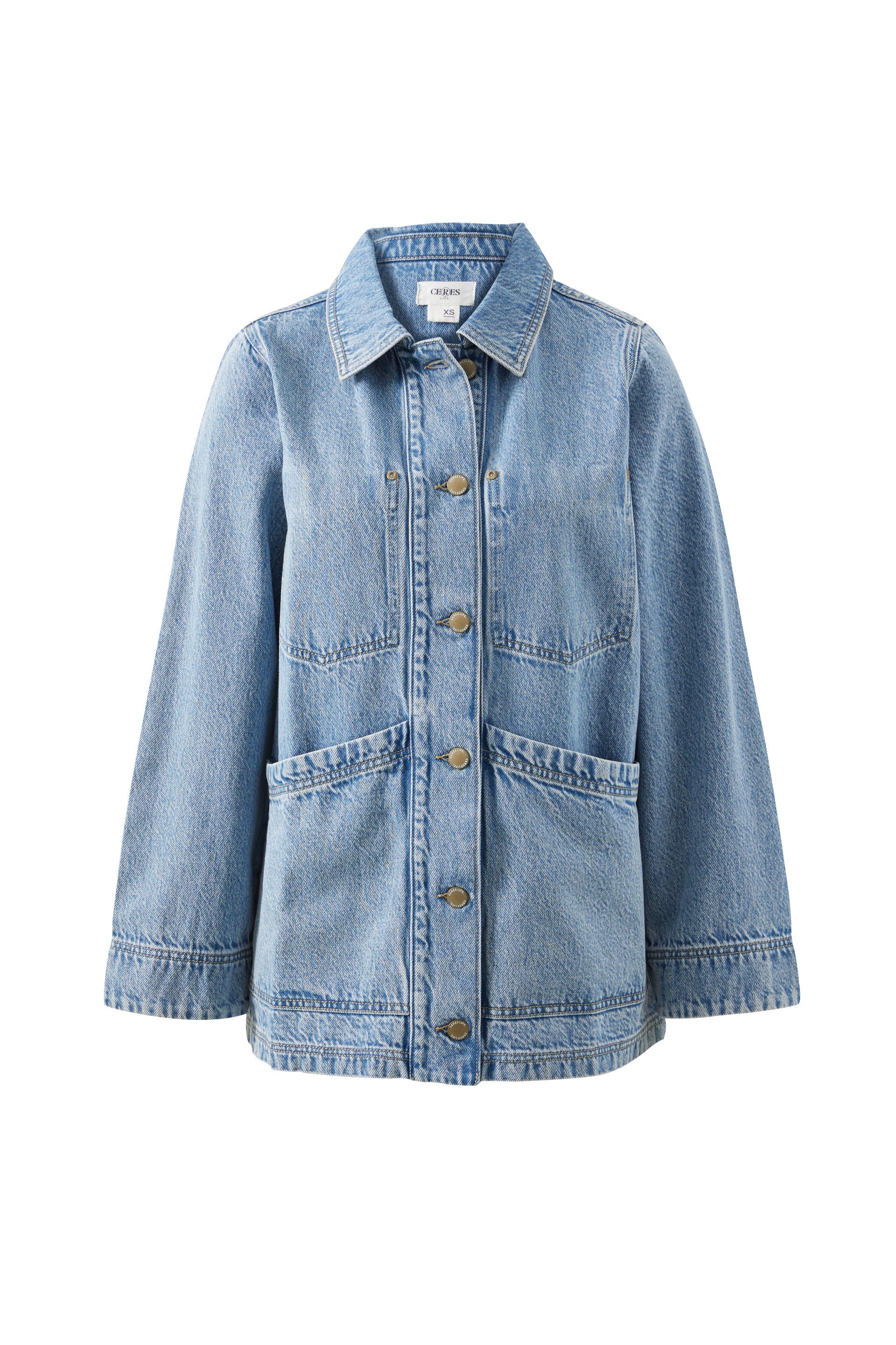 Ceres Life Ava Chore Shacket – flat lay 