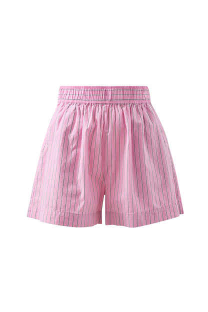 Ceres Life Mila Short in Hibiscus Pink Triple Stripe flat lay
