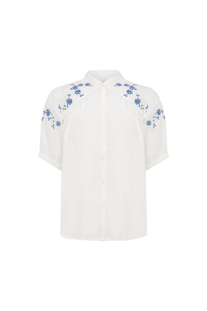 Rowie the label Cora Blouse campaign flat lay