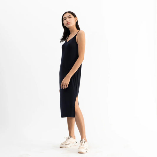 Dorsu singlet dress in black side on 