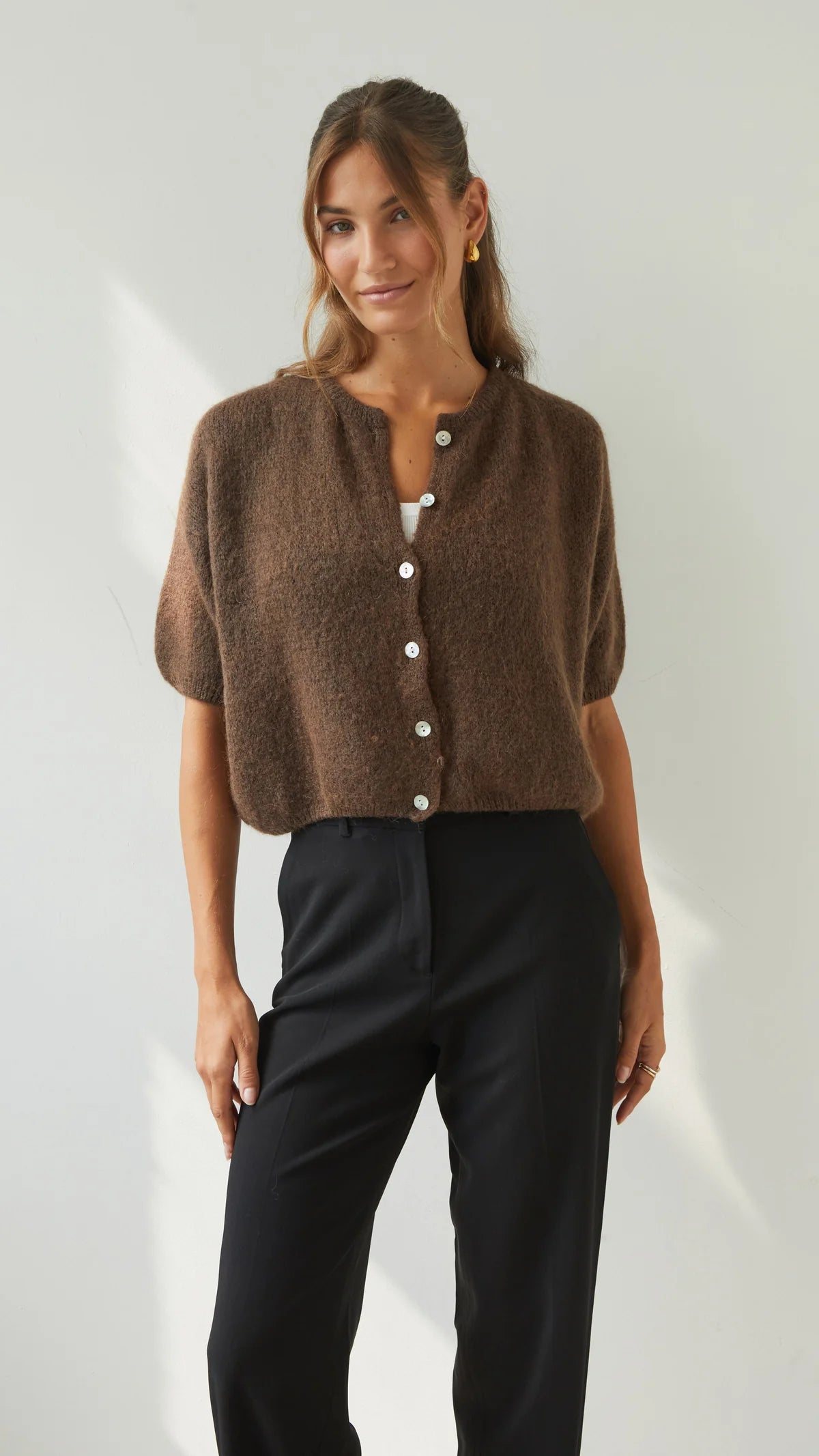 Charli Emme Cardigan in espresso 