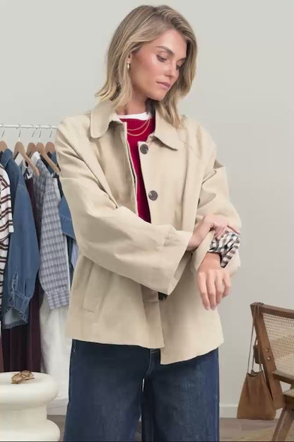 Ceres Life Pia Coat in Sand vid