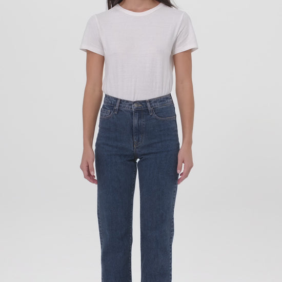 Outland Denim Zoe high rise in harbour wash motion video 