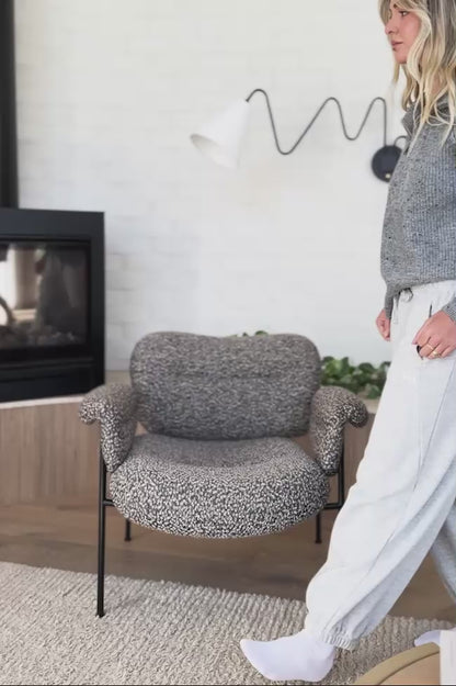 Ceres Life slouchy knit sweater in mid grey video 