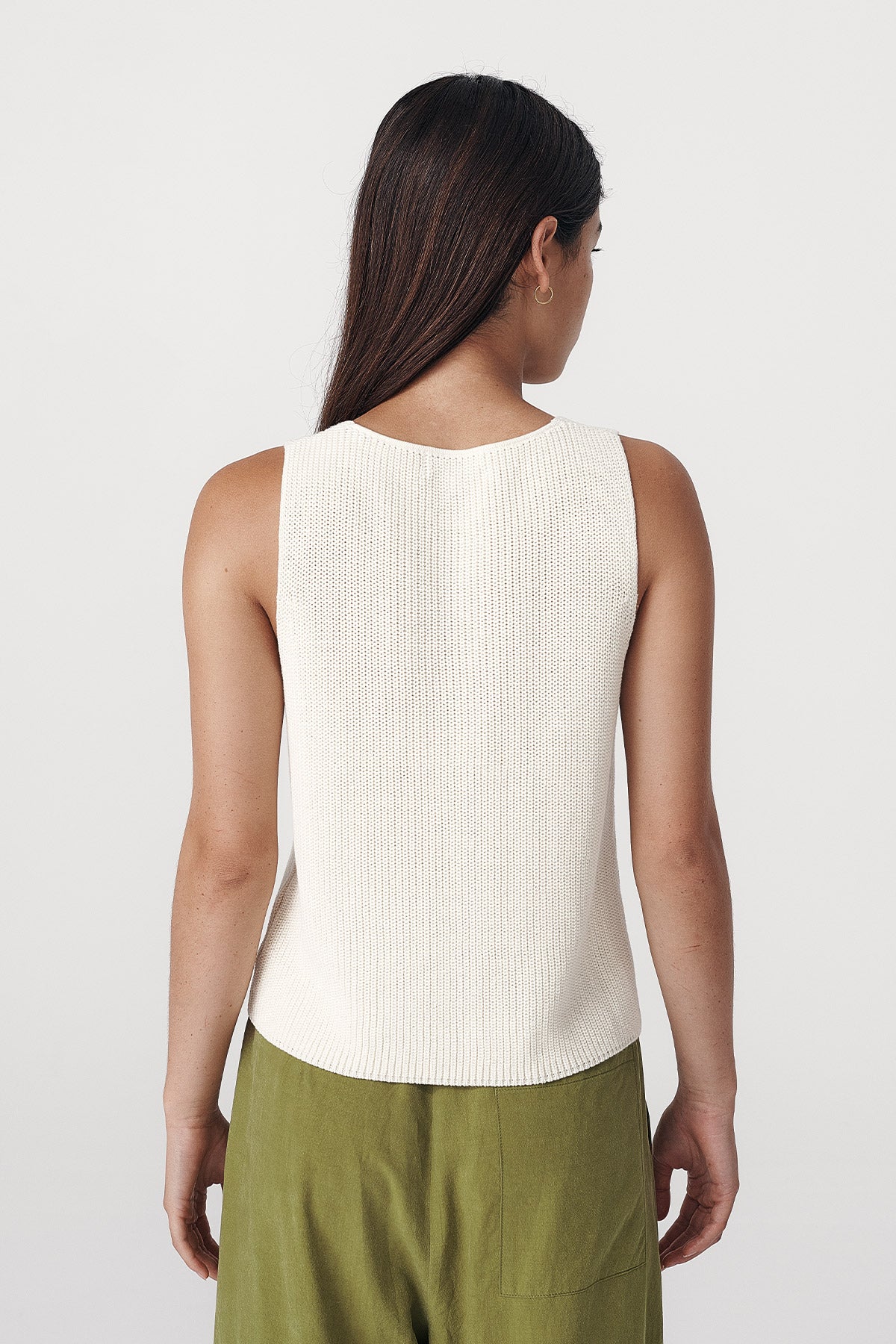 Rowie the label Rio knit vest studio back shot 